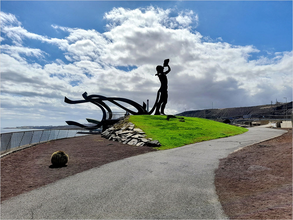 Exordio El Triton Sculpture at La Laja Beach
