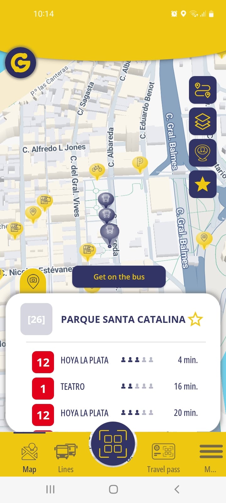 Yellow Guaguas Municipales Bus App screenshot