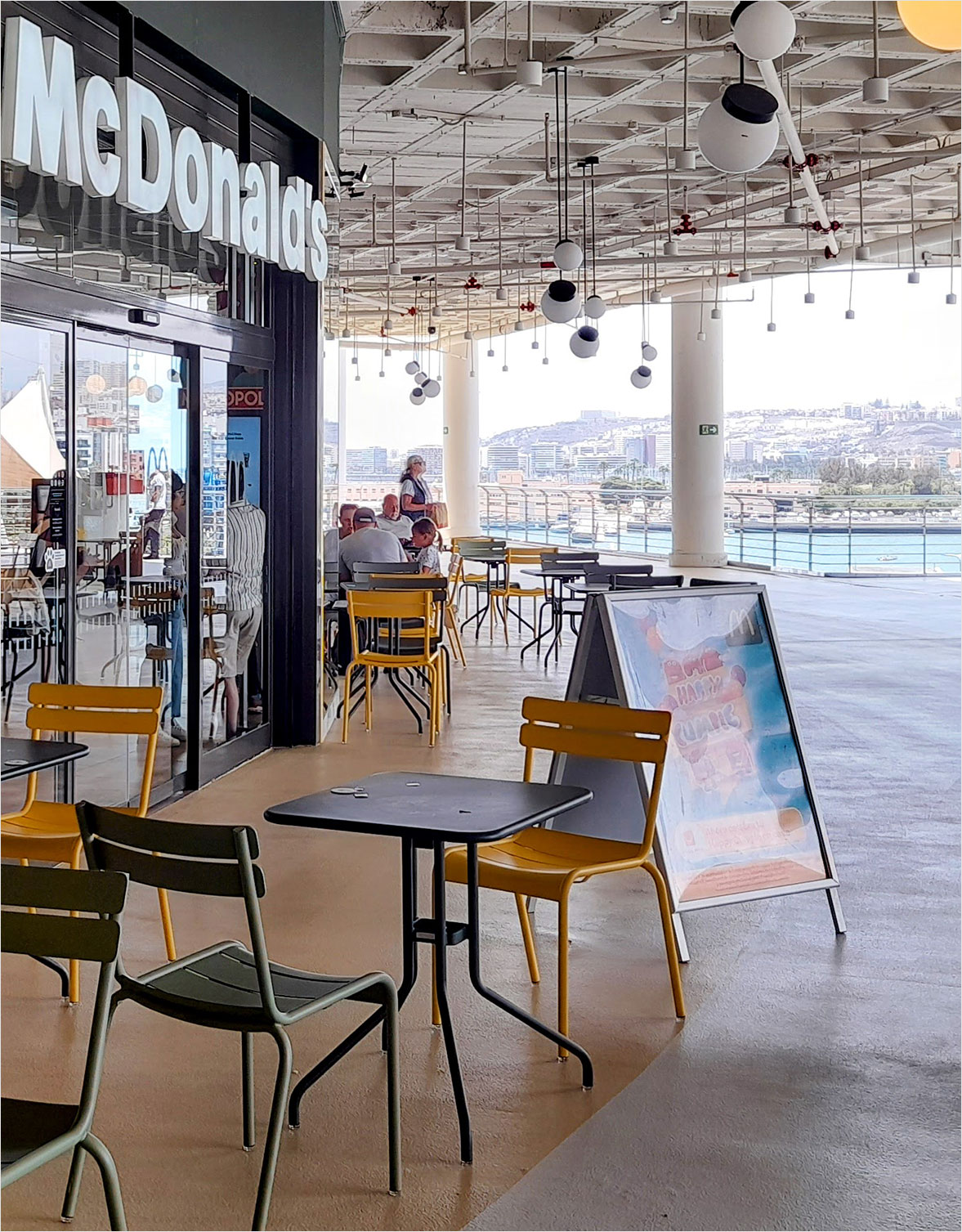 McDonald's restaurant on the second floor of El Muelle shopping centre in Gran Canaria McDonald's restaurant on the second floor of El Muelle shopping centre in Gran Canaria