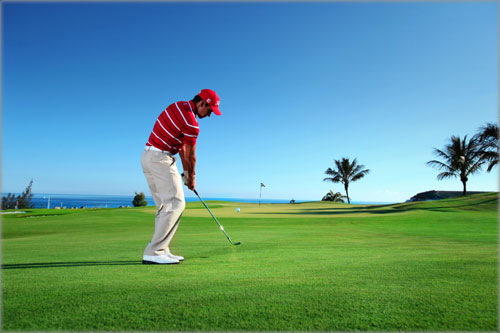 Rafael Cabrera in action at the Meloneras golf course in Gran Canaria