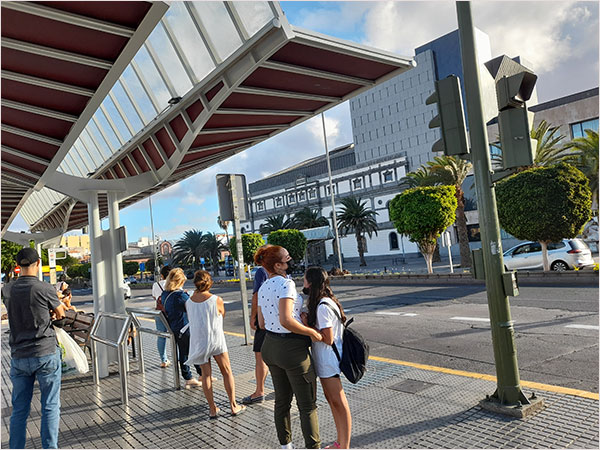 Teatro bus stop in Las Palmas de Gran Canaria